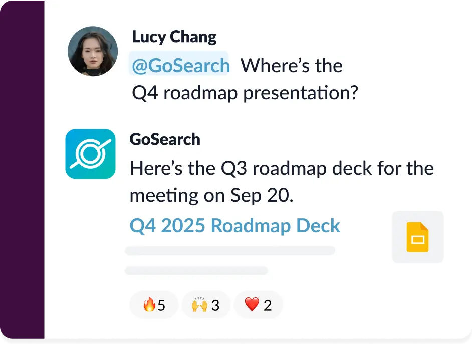 GoSearch Slack integration